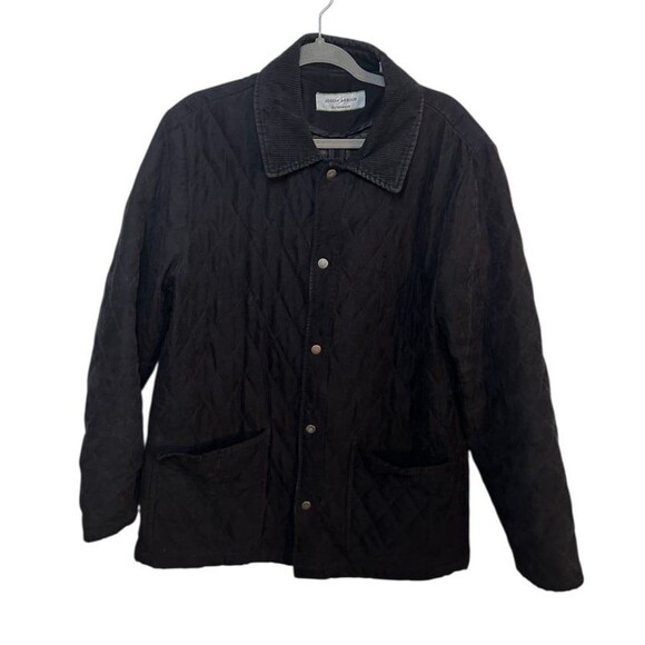 Joseph Abboud OUTERWEAR Quilted Lightweight Jacket Men's Black Coat Pockets Med - Picture 2 of 8